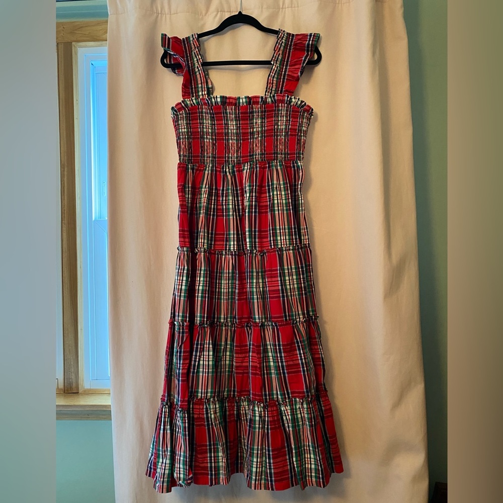 NWT Crown & Ivy smocked tartan dress